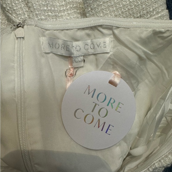 More to Come Anwen Mini Dress white Cream tweed strapless Revolve new XXS - Picture 9 of 9